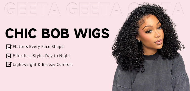 GEETA HAIR Chic Bob Wigs Summer Styles Fashion Looking.