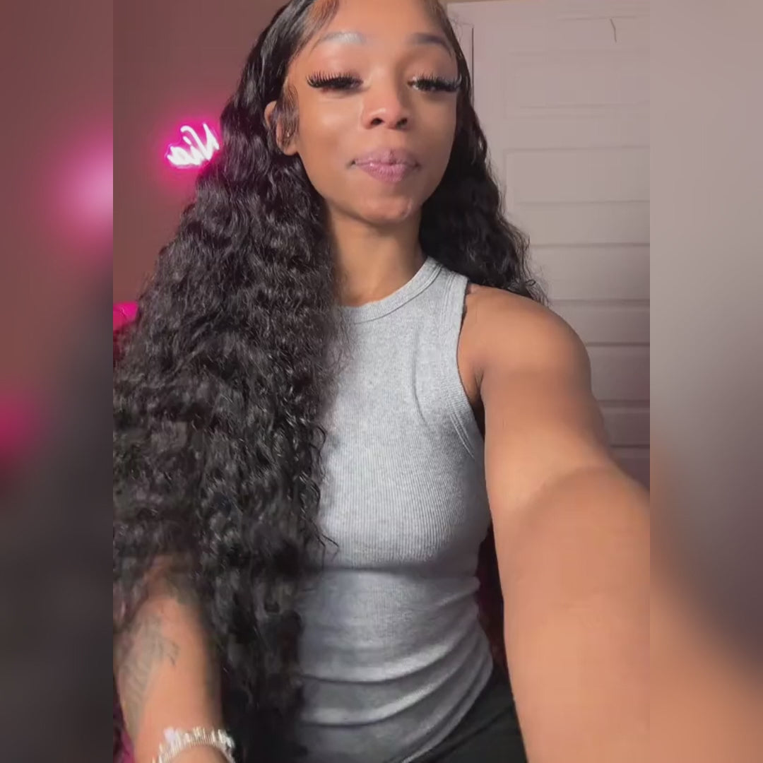 Natural Crimps Curls Loose Deep Wave HD Lace Frontal Wig Natural Hairline Glueless Wig-GeetaHair