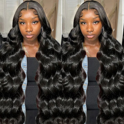 199 $ = 30 pouces 13x4 Transparent HD Lace Front Loose Deep Wave Perruque de cheveux humains sans colle Aucun code nécessaire 