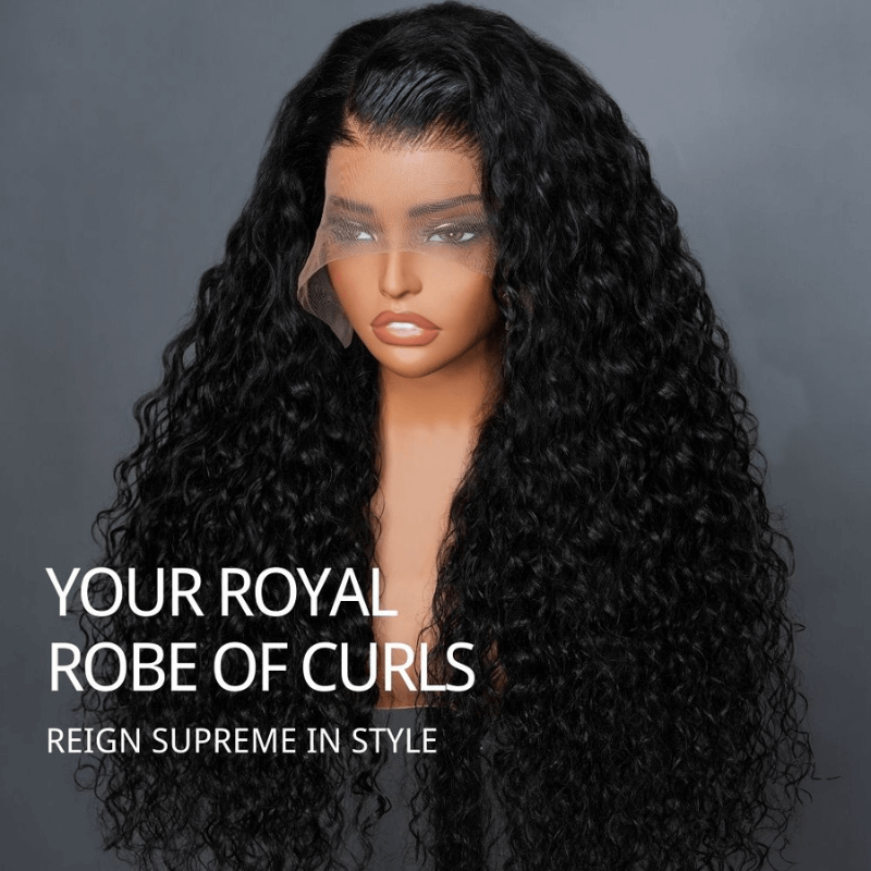 $199=30inch Water Wave 13x4 Lace Front / 6x4  Pre Cut HD Transaparent Lace Glueless Put On And Go Wig Geeta Hair