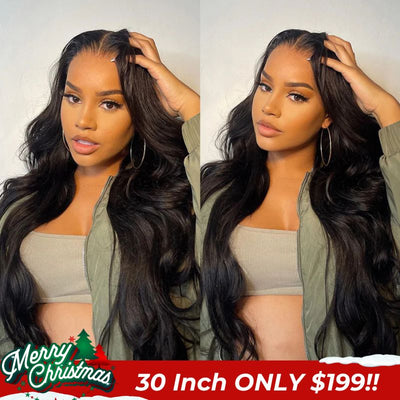 30inch=$199 Tiktokers Recommend 180% Density Body Wave HD  Lace Frontal Wig Pre Bleached Glueless Wigs-Geeta Hair