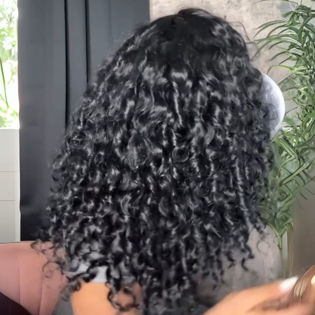 300% Density Nola Curl Glueless 13x4 Lace Front Human Hair Wigs Full Resilient Curly Wigs Pre Bleached Knots