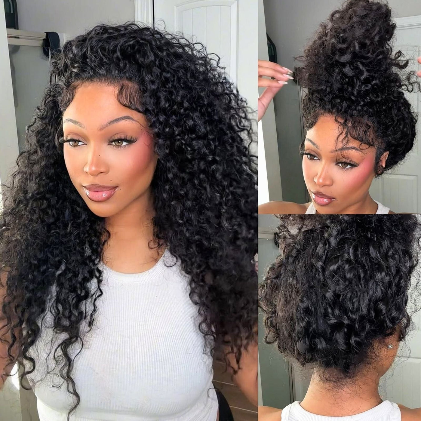 Water Wave Invisi Strap Snug Fit 360 Transparent Lace Front Human Hair Wigs Pre Bleached Knots For Black Women - GeetaHair