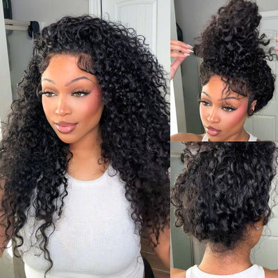 Water Wave Invisi Strap Snug Fit 360 Transparent Lace Front Human Hair Wigs Pre Bleached Knots For Black Women - GeetaHair