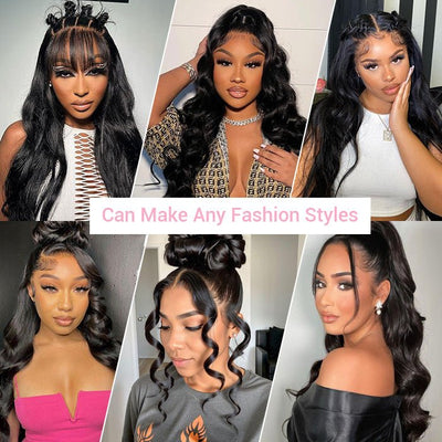 Geeta Invisi Strap Face Framing 360 Transparent Lace Frontal Body Wave Snug Fit All Sizes Human Hair Wigs - GeetaHair