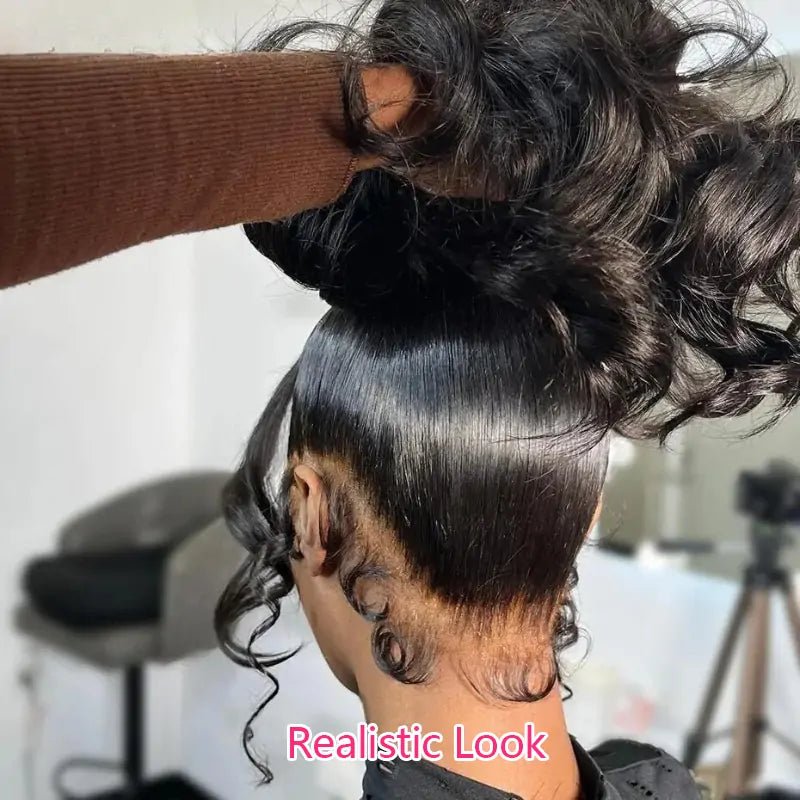 Human Hair 360 Lace Front Wigs Body Wave 360 Lace Wig Transparent Lace Frontal Wigs Black Color - GeetaHair - GeetaHair
