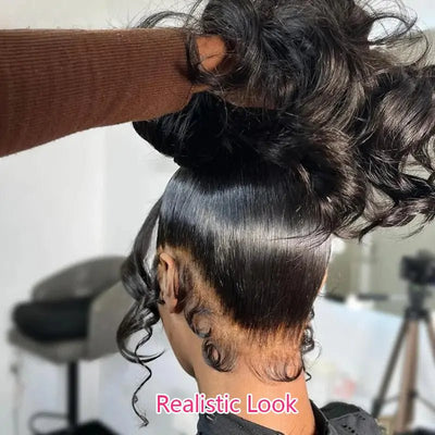 Human Hair 360 Lace Front Wigs Body Wave 360 Lace Wig Transparent Lace Frontal Wigs Black Color - GeetaHair - GeetaHair