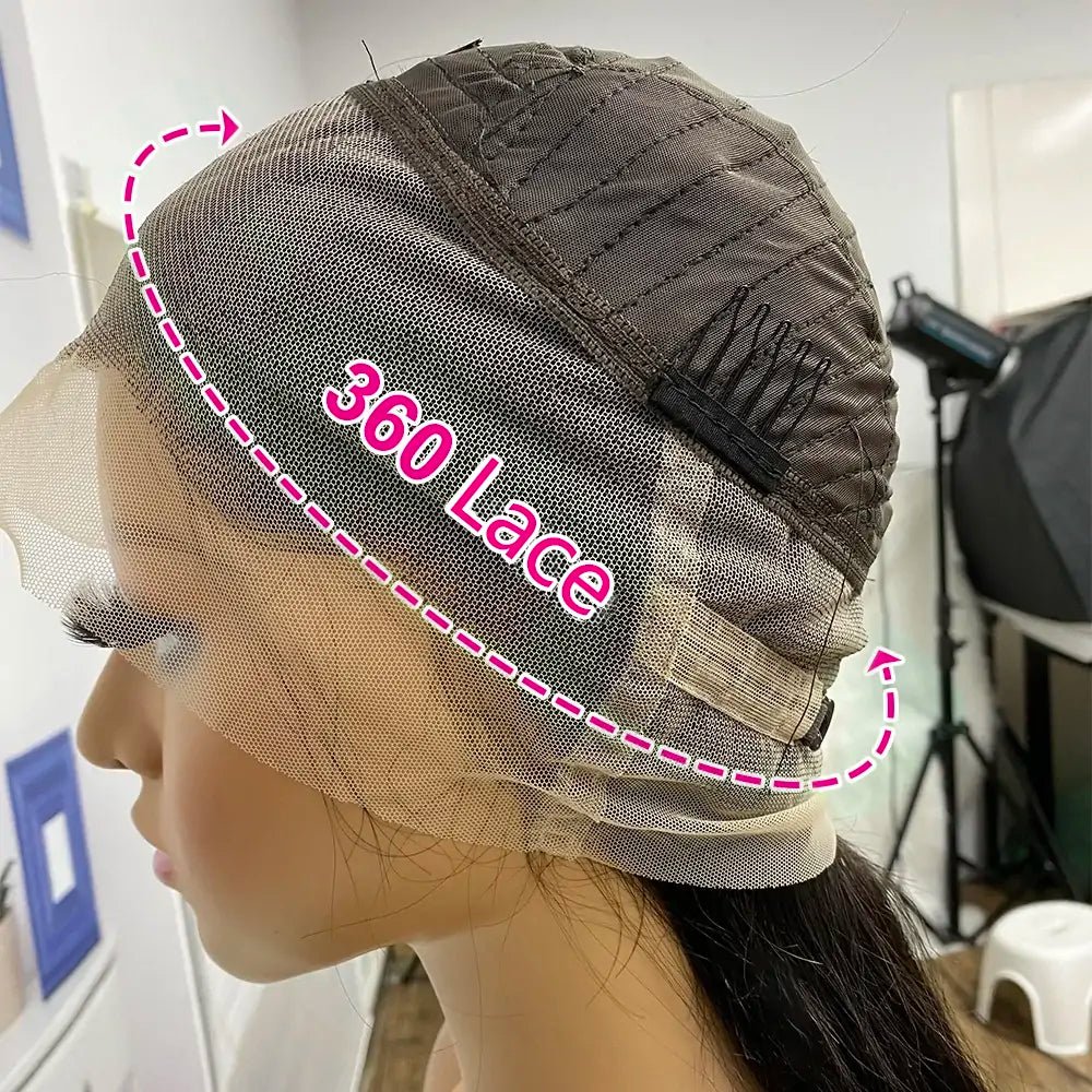 Human Hair 360 Lace Front Wigs Body Wave 360 Lace Wig Transparent Lace Frontal Wigs Black Color - GeetaHair - GeetaHair