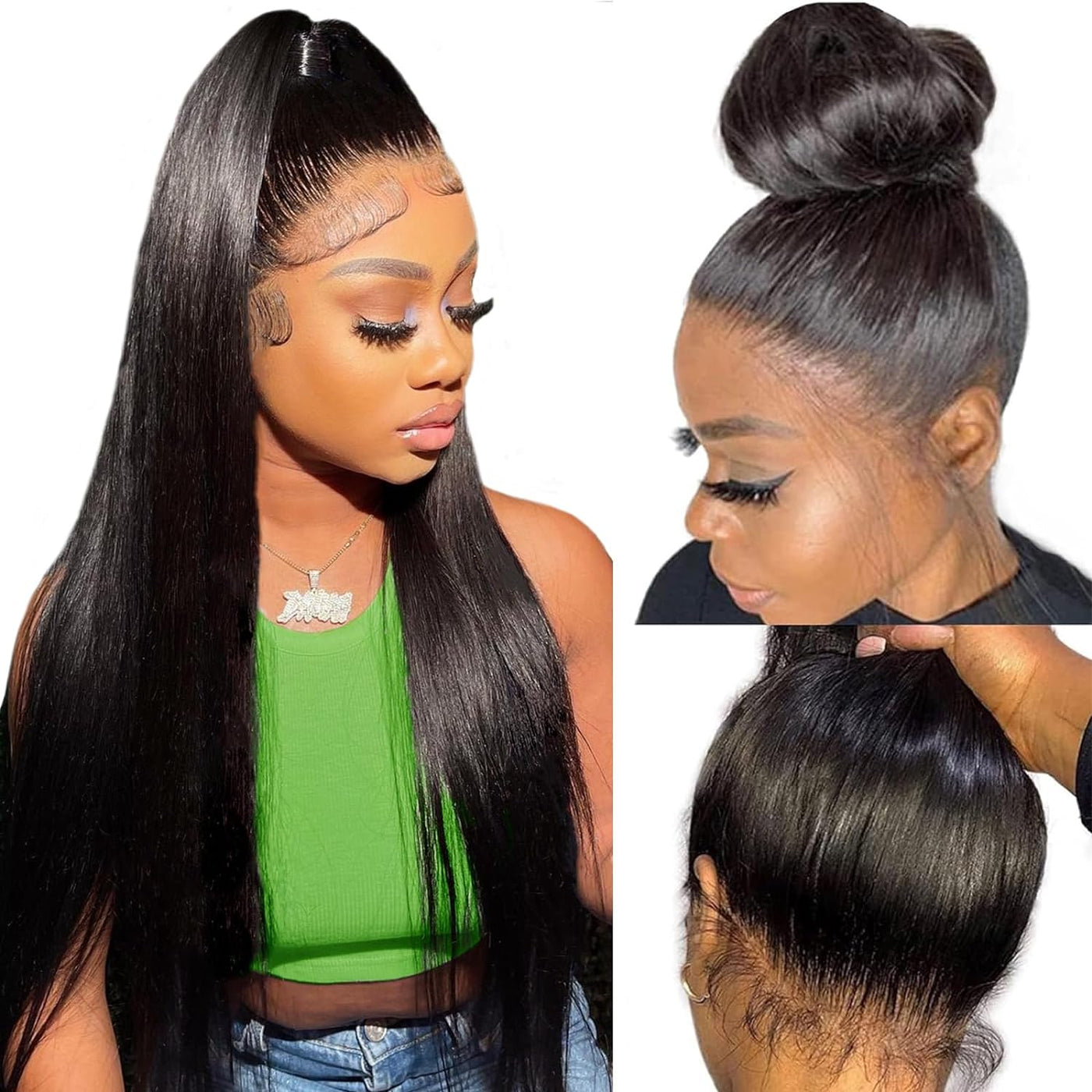Human Hair 360 Lace Front Wigs Body Wave 360 Lace Wig Transparent Lace Frontal Wigs Black Color - GeetaHair