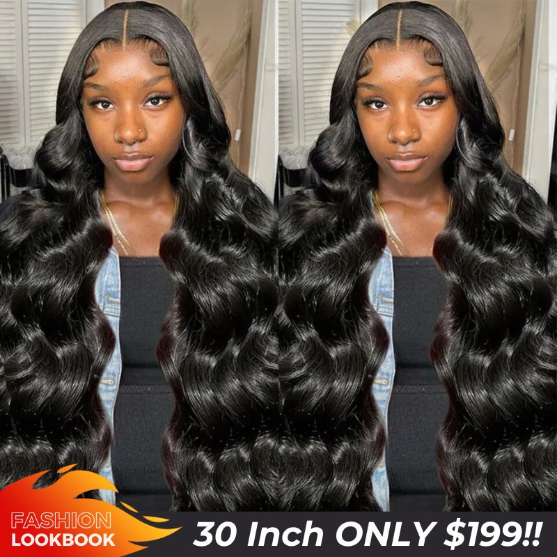 $199=30inch 13x4 Transparent HD Lace Front Loose Deep Wave Glueless Human Hair Wig Long Loose Wave HD Lace Wigs No Code Needed