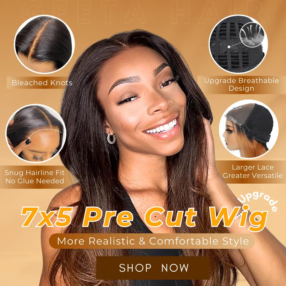 Geeta Hair 100% Virgin Human Hair Wig Glueless HD Lace Front Wig ...