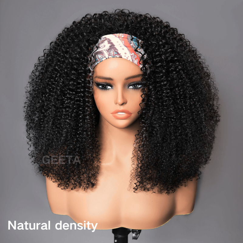 [3 In 1 Half Wig] Geeta Kinky Curly Coily Half Wig Invisible Drawstring Glueless Flip Over Wig Flash Sale