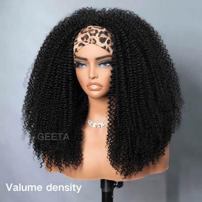 [3 In 1 Half Wig] Geeta Kinky Curly Coily Half Wig Invisible Drawstring Glueless Flip Over Wig Flash Sale