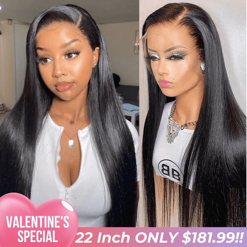 Valentine's Special Sale Long Straight Hair 13x6 HD Lace Frontal Wig Natural Hairline With Baby Hair 100% Virgin Human Hair Wig-Geeta Hair