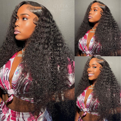 Glueless Water Wave 13x4 HD Lace Front Wig 100% Virgin 5x5 Transparent Lace Human Hair Wig-Geetahair