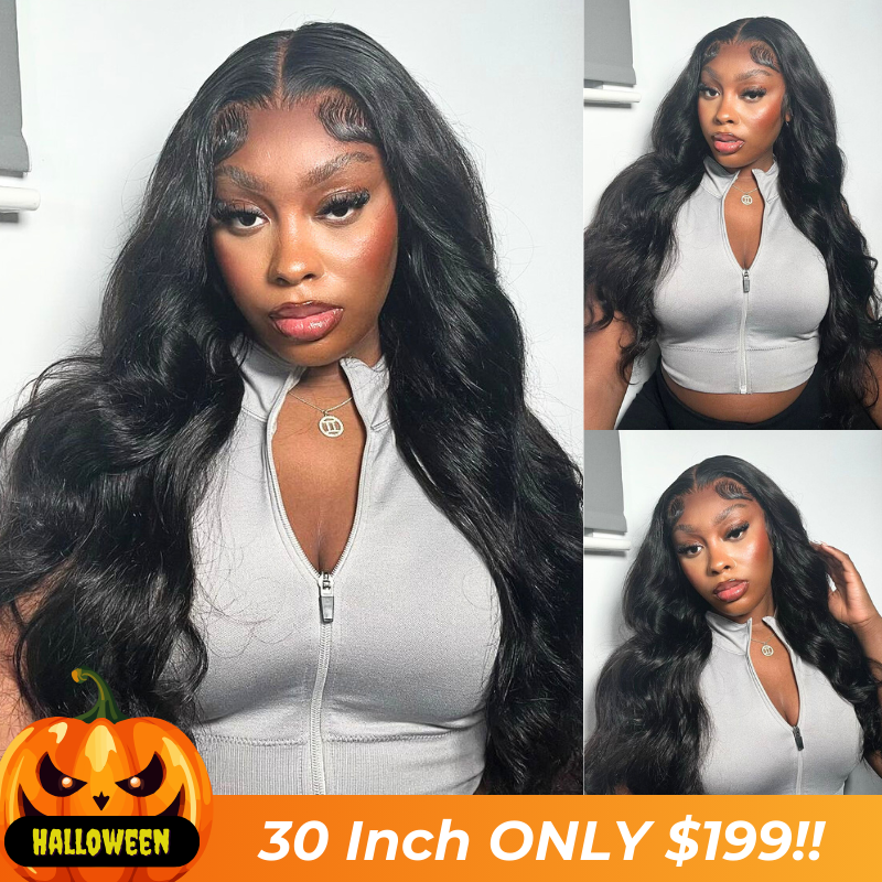 30inch=$199 Tiktokers Recommend 180% Density Body Wave HD  Lace Frontal Wig Pre Bleached Glueless Wigs-Geeta Hair