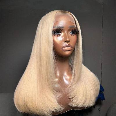 Beyonce Same Layered Cut Wig #4/613 Blonde 13x4 Lace Front Wig For Women Straight Glueless Pre Plucked Hairline (2)