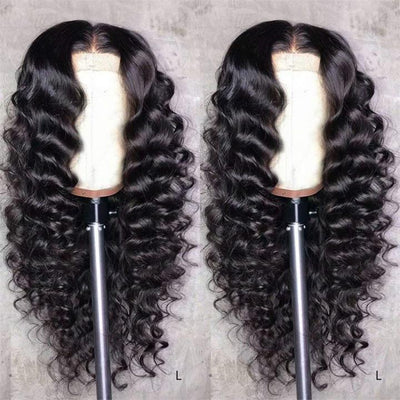 Natural Crimps Curls Loose Deep Wave Glueless 5x56x4.5 Closure HD Lace Human Hair Wig With Baby Hair-Geeta Hair