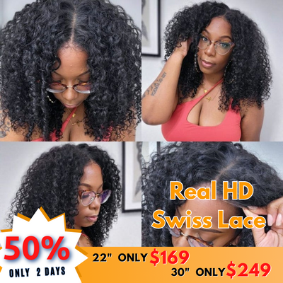 No Code 50% OFF Flash Sale: Glueless 6x4.5 Jerry Curly Pre Cut HD Transaparent Lace Human Hair Wigs-Only 2 Days