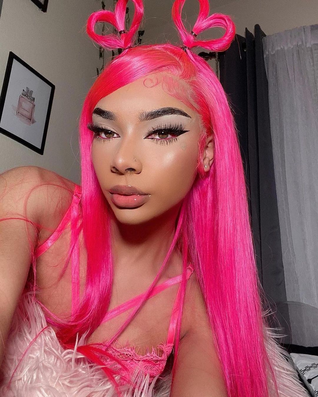 Hot Pink Bob Wig Human Hair HD Lace Front Wigs Short Bob Lace Frontal Wigs for Black Women Pre Plucked Glueless Wig----Geeta Hair