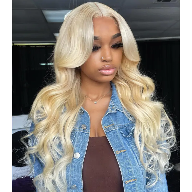 Wear Go Glueless 613 Blonde Body Wave/Straight Pre Cut HD Transparent Lace Human Hair Wigs With Air Cap Breathable Wig-Geeta Hair