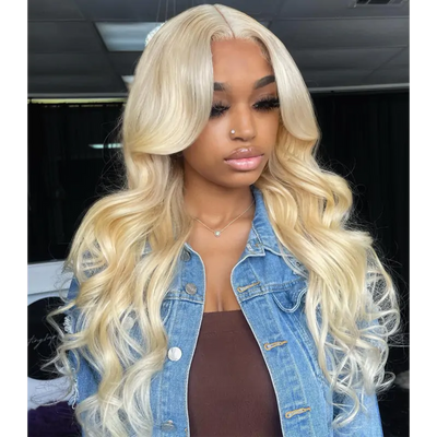 Wear Go Glueless 613 Blonde Body Wave/Straight Pre Cut HD Transparent Lace Human Hair Wigs With Air Cap Breathable Wig-Geeta Hair