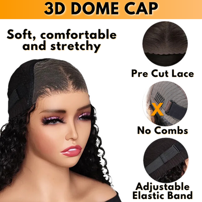 No Code 50% OFF Flash Sale: Glueless 6x4.5 Curly Pre Cut HD Transaparent Lace Human Hair Wigs-Only 2 Days