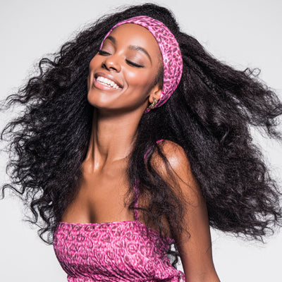 burmese ends kinky straight headband wig_model