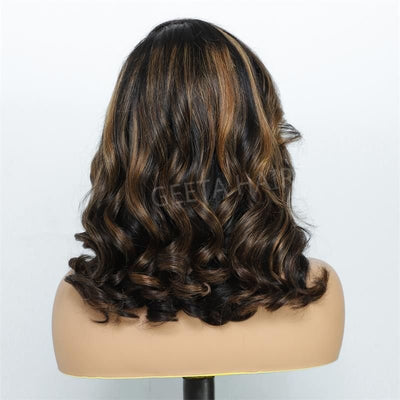 Tax Return Sale Highlight Brown Glueless G1B/30 Color Body Wave 13x4 HD Lace Front Wig Pre Plucked 180% Density - Geeta Hair - GeetaHair