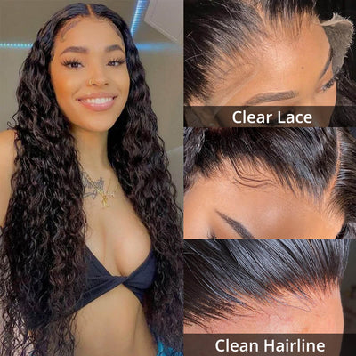 Geetahair Upgrade HD Lace Water Wave Wig Pre Plucked Natural Hairline Crystal Clear Lace Human Hair Wigs - GeetaHair