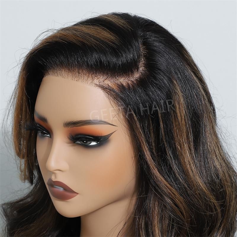 Tax Return Sale Highlight Brown Glueless G1B/30 Color Body Wave 13x4 HD Lace Front Wig Pre Plucked 180% Density - Geeta Hair - GeetaHair
