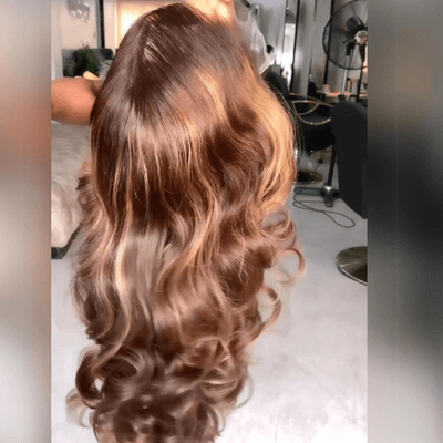 Highlight Honey Blonde Glueless Wigs Loose Wave 13x4 HD Lace Front Wig for Women Pre Plucked - GeetaHair