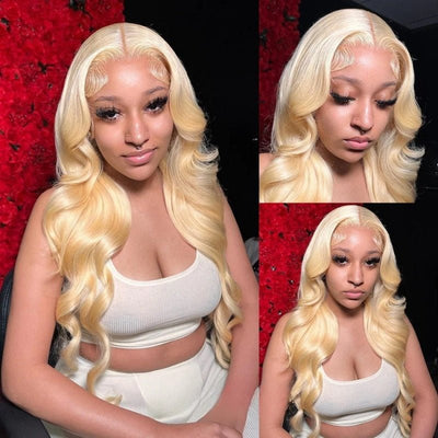 Wear Go Glueless 613 Blonde Body Wave/Straight Pre Cut HD Transparent Lace Human Hair Wigs With Air Cap Breathable Wig - Geeta Hair - GeetaHair