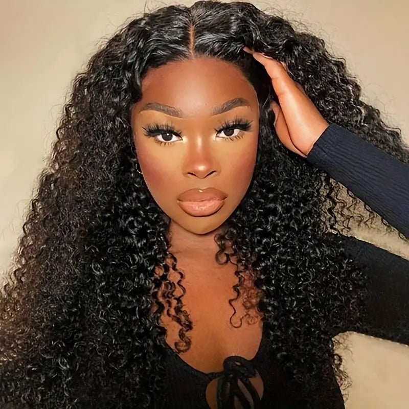 Geetahair Upgrade HD Lace Curly Wig With Pre Plucked Natural Hairline Lace Front Wigs Match All Skin Color - GeetaHair