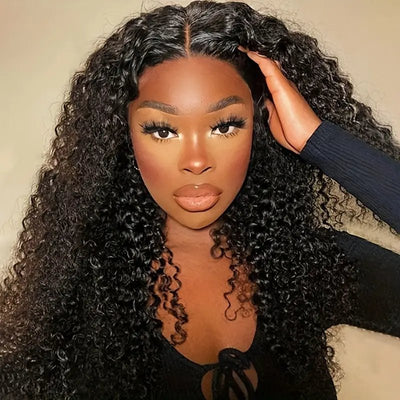 Geetahair Upgrade HD Lace Curly Wig With Pre Plucked Natural Hairline Lace Front Wigs Match All Skin Color - GeetaHair