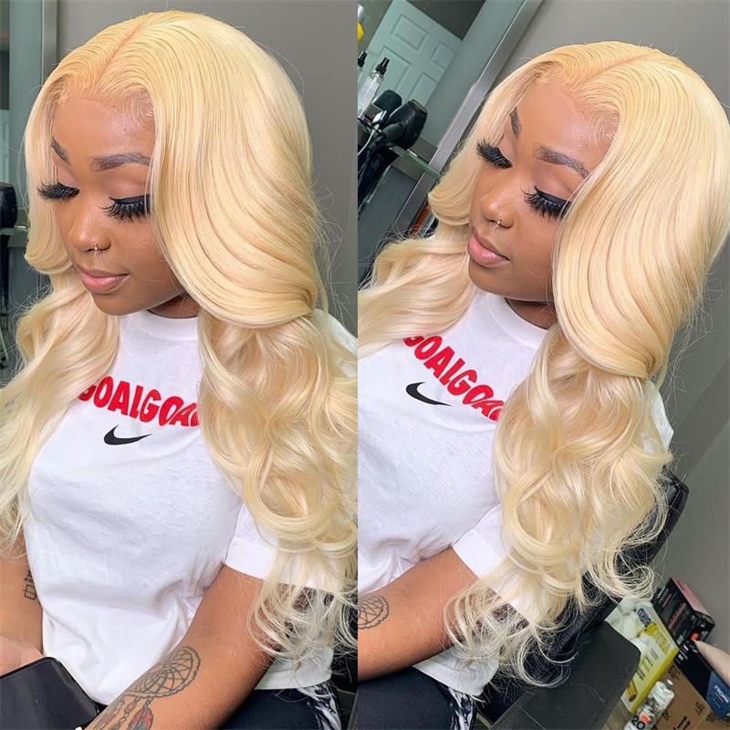Wear Go Glueless 613 Blonde Body Wave/Straight Pre Cut HD Transparent Lace Human Hair Wigs With Air Cap Breathable Wig - Geeta Hair - GeetaHair