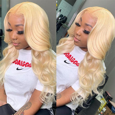 Wear Go Glueless 613 Blonde Body Wave/Straight Pre Cut HD Transparent Lace Human Hair Wigs With Air Cap Breathable Wig - Geeta Hair - GeetaHair