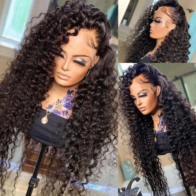 Geetahair Upgrade HD Lace black Wand Curls Wig Undetectable Invisible Lace Human Hair Wigs - GeetaHair