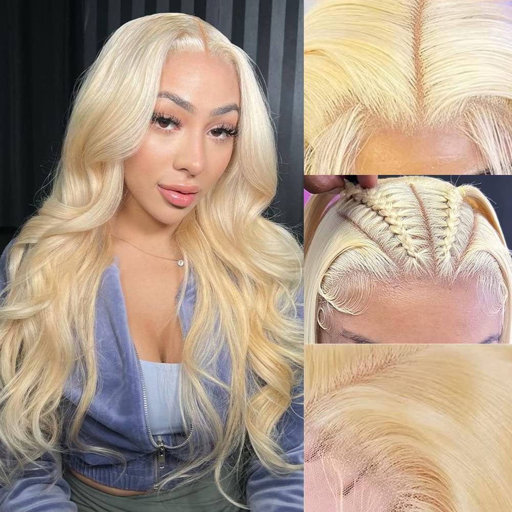 Wear Go Glueless 613 Blonde Body Wave/Straight Pre Cut HD Transparent Lace Human Hair Wigs With Air Cap Breathable Wig - Geeta Hair - GeetaHair