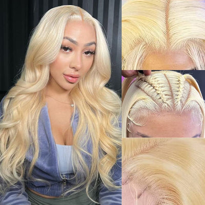 Wear Go Glueless 613 Blonde Body Wave/Straight Pre Cut HD Transparent Lace Human Hair Wigs With Air Cap Breathable Wig - Geeta Hair - GeetaHair