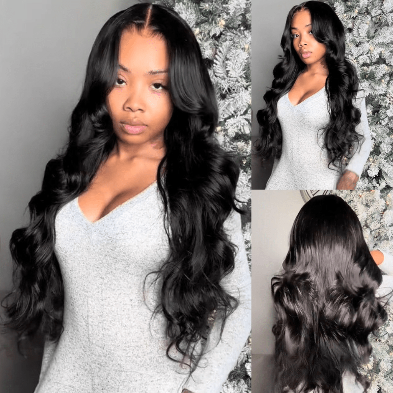 Geeta Pre - Cut HD Lace Put On And Go Glueless Wig 13x4 Loose Body Wave Lace Front Wigs with Curtain Bangs 180% Density - GeetaHair