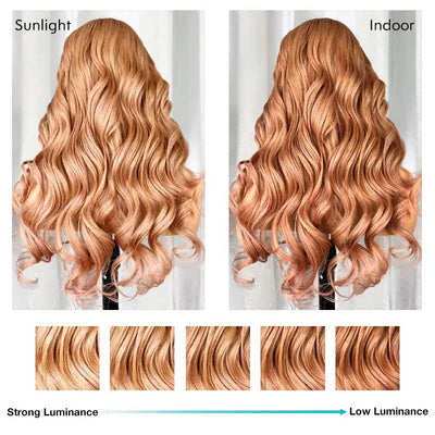 Body Wave Light Flaxen Brown Human Hair Wigs 13x4 Lace Front Cozy Blonde Glueless Wigs 250% Density - GeetaHair