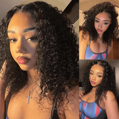 Geetahair Upgrade HD Lace Kinky Curly Bob Wig Black Color Undetectable Clear Lace Human Hair Bob Wigs - GeetaHair