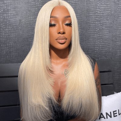 613 Blonde Hair 4x4/13x4 Transparent Layered Straight Wig With Bnags/ No Bangs 6x4.5 HD Butterfly Haircut Human Hair Wigs - Geeta Hair - GeetaHair