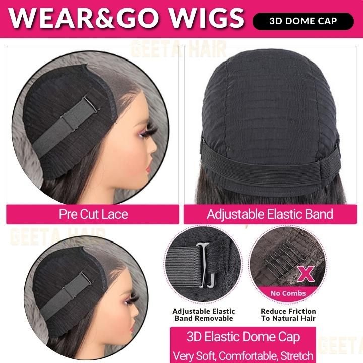 Over $101 Save $100: 6x4.5 Mint Green Body Wave Pre Cut HD Transaparent Lace Human Hair Wigs - Spring 2023 Flash Sale - GeetaHair