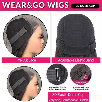 Over $101 Save $100: 6x4.5 Mint Green Body Wave Pre Cut HD Transaparent Lace Human Hair Wigs - Spring 2023 Flash Sale - GeetaHair