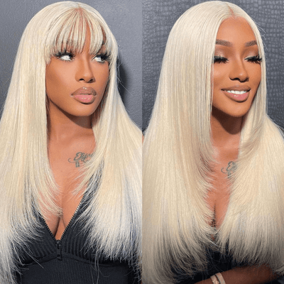 613 Blonde Hair 4x4/13x4 Transparent Layered Straight Wig With Bnags/ No Bangs 6x4.5 HD Butterfly Haircut Human Hair Wigs - Geeta Hair - GeetaHair