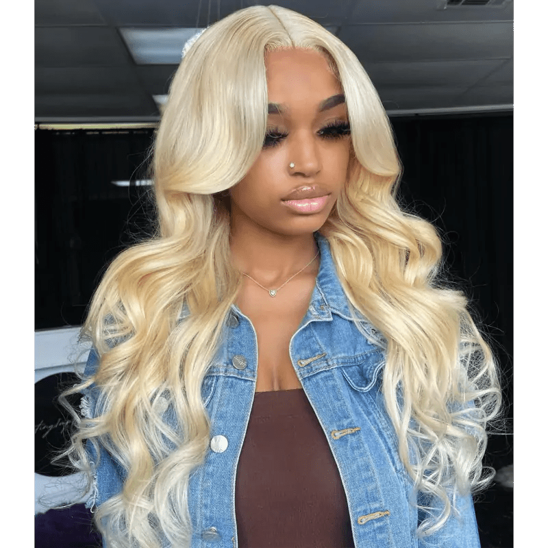 Wear Go Glueless 613 Blonde Body Wave/Straight Pre Cut HD Transparent Lace Human Hair Wigs With Air Cap Breathable Wig - Geeta Hair - GeetaHair