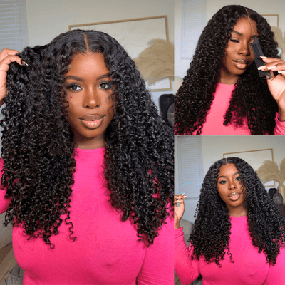 Geeta Glueless Wig Fluffy Kinky Curly 7x5 Pre Cut Lace Front Wigs Pre Plucked Natural Hairline 180% Density - GeetaHair