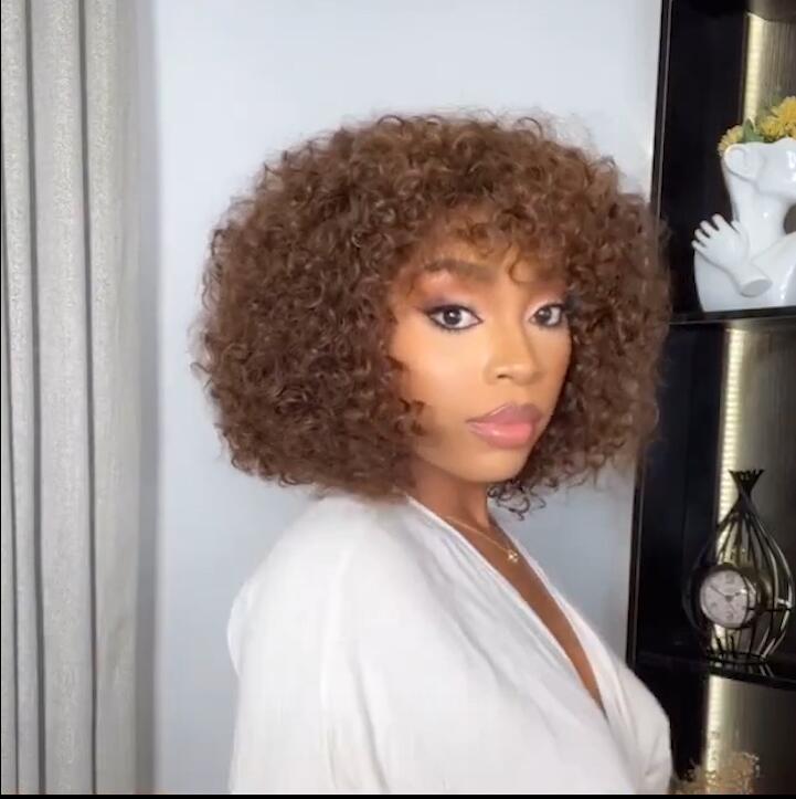 Flash Sale Glueless Real Human Hair Wig Short Straight Hair Bob Wig With Bangs Black Color - Geeta Hair - GeetaHair